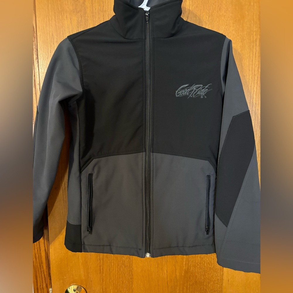 Good Ride Jacket Size XS P2P 17” Charcoal And Black Polyester Jacket Zip Pockets